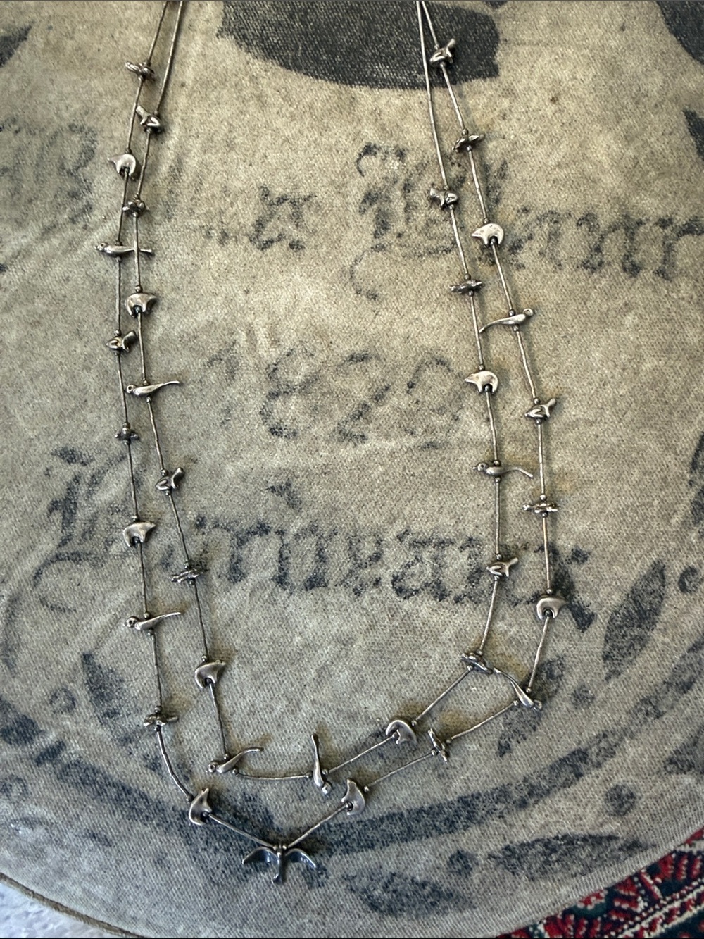 Sterling Silver Double-Strand Accent Necklace - Silver
